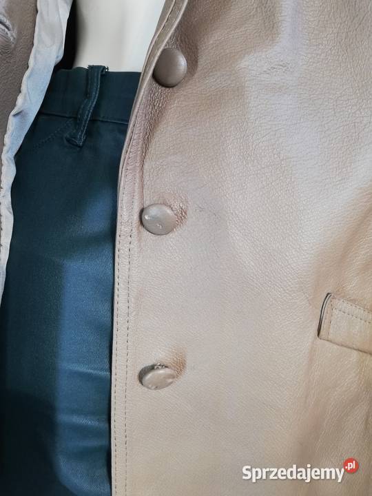 vintage kurtka skóra naturalna w kolorze
