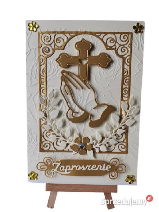 Zaproszenia Komunia Uniwersalne Ręce Z Krzyżem Poznań