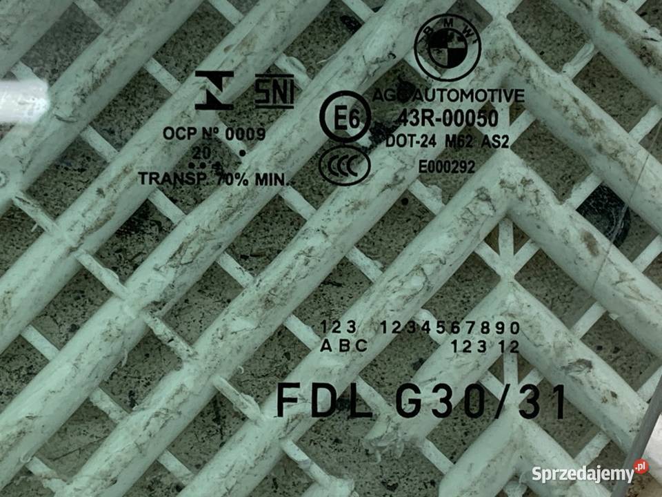 SZYBA LEWY PRZÓD BMW G30 SedanLimuzyna osobowe