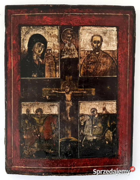 Ikona czteropolowa Jezus Chrystus Ukrzyżowany Warszawa