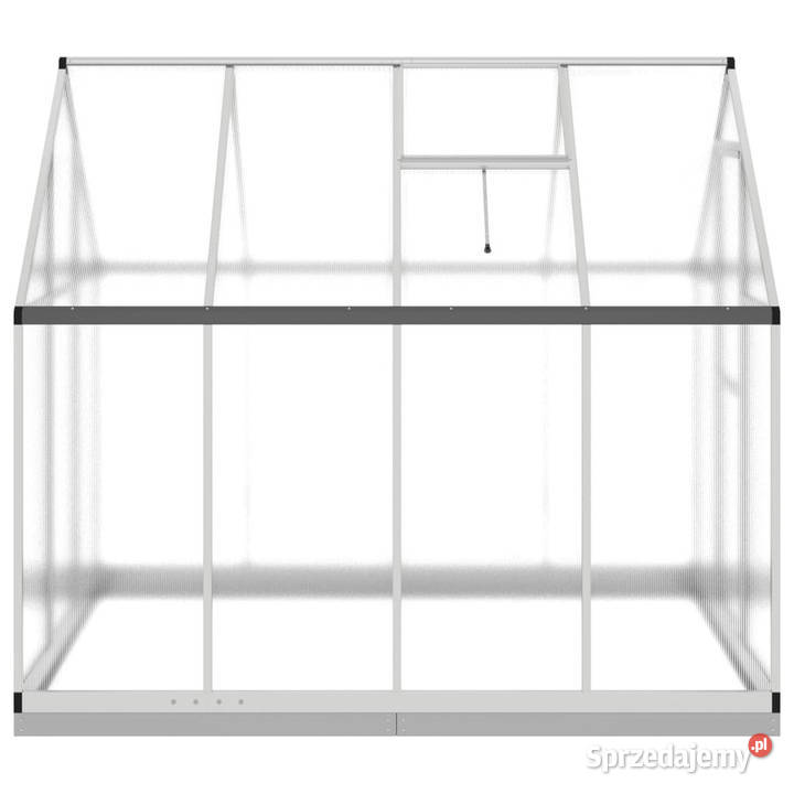Szklarnia z ramą podstawy srebrna 224x169x202