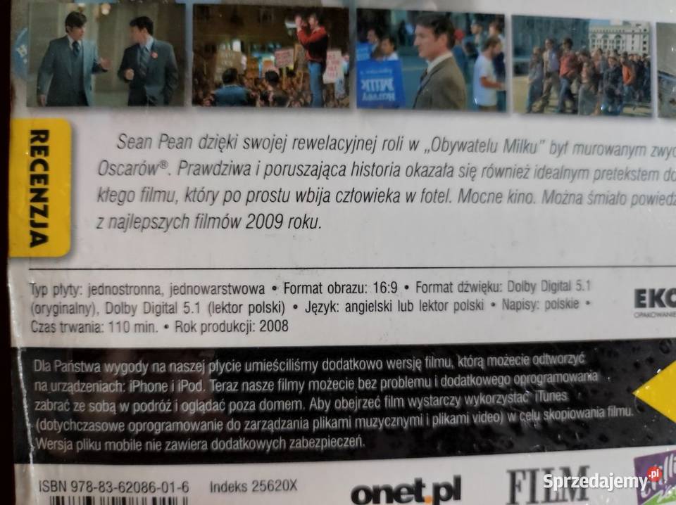 2008 Obywatel Milk Sean Penn film dvd Kielce