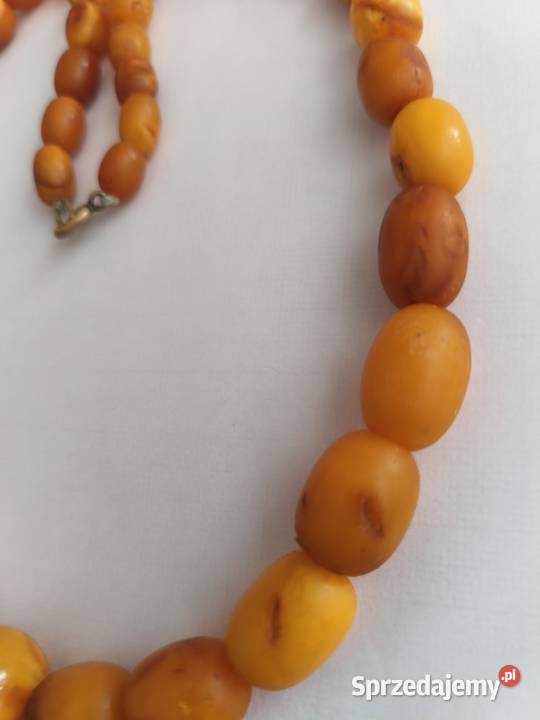 Naszyjnik Bursztyn Vintage Rękodzieło Białystok sprzedam