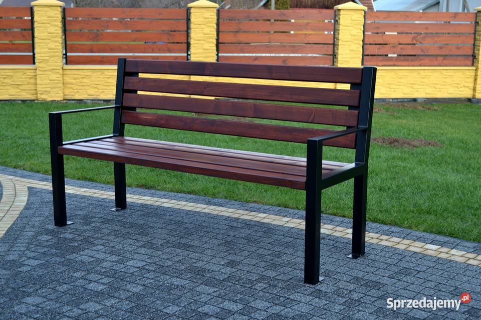 ławka parkowa z podłokietnikiem miejska ogrodowa Ławy i ławki Końskie