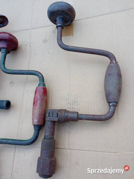 Kolekcjionerskie stare wiertarki ręczne 3 śląskie