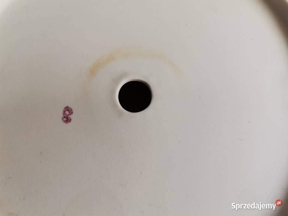 Stary wiszący zegar porcelanowy talerz tarcza Katowice
