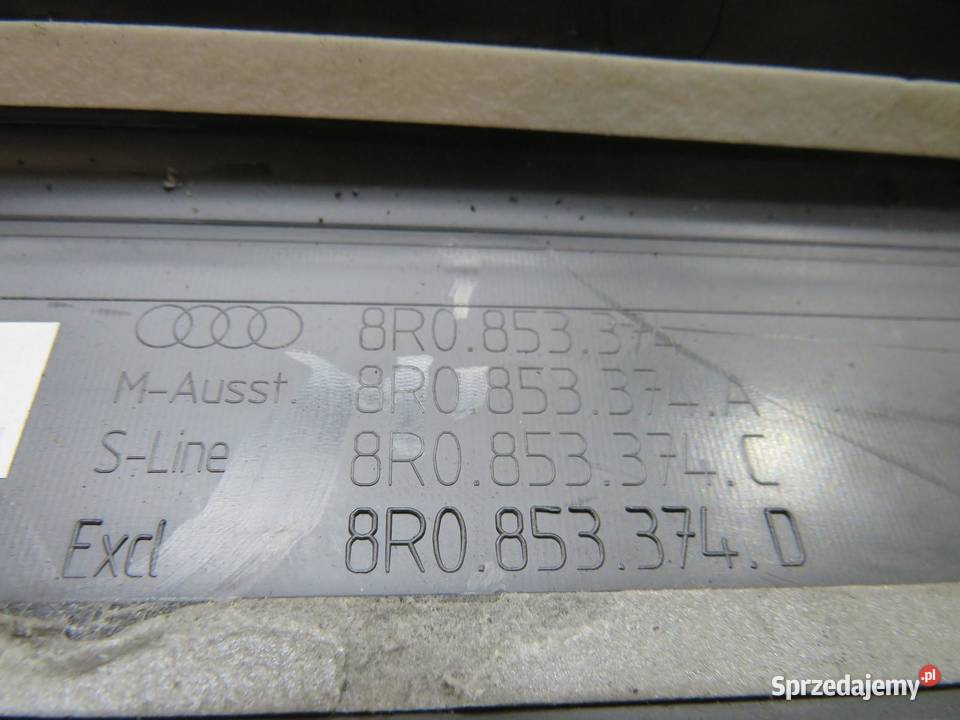 LISTWA PROGOWA AUDI Q5 8R 8R0853374A Karoseria