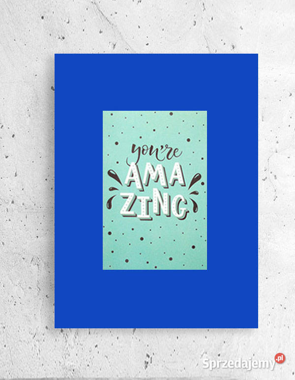 garantowo miętowy plakat A4 obrazek z napisami