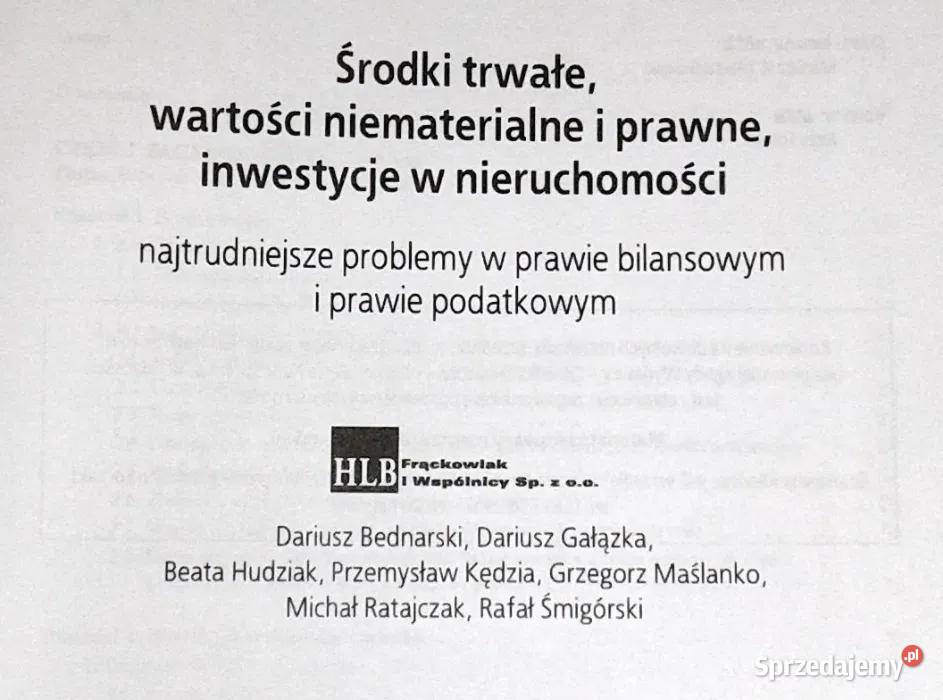 Środki trwałe wartości niematerialne i prawne Rok wydania 2004