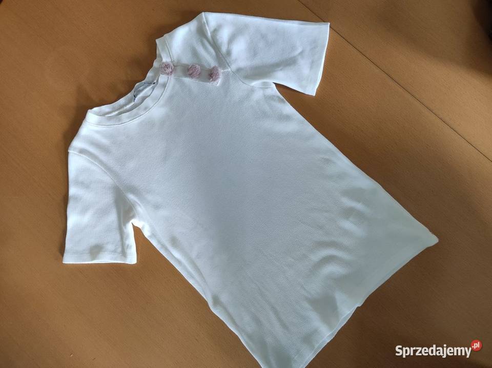 bluzka koszulka top tshirt ZARA ozdobny dekolt Bluzki, koszulki i kaftaniki Kielce