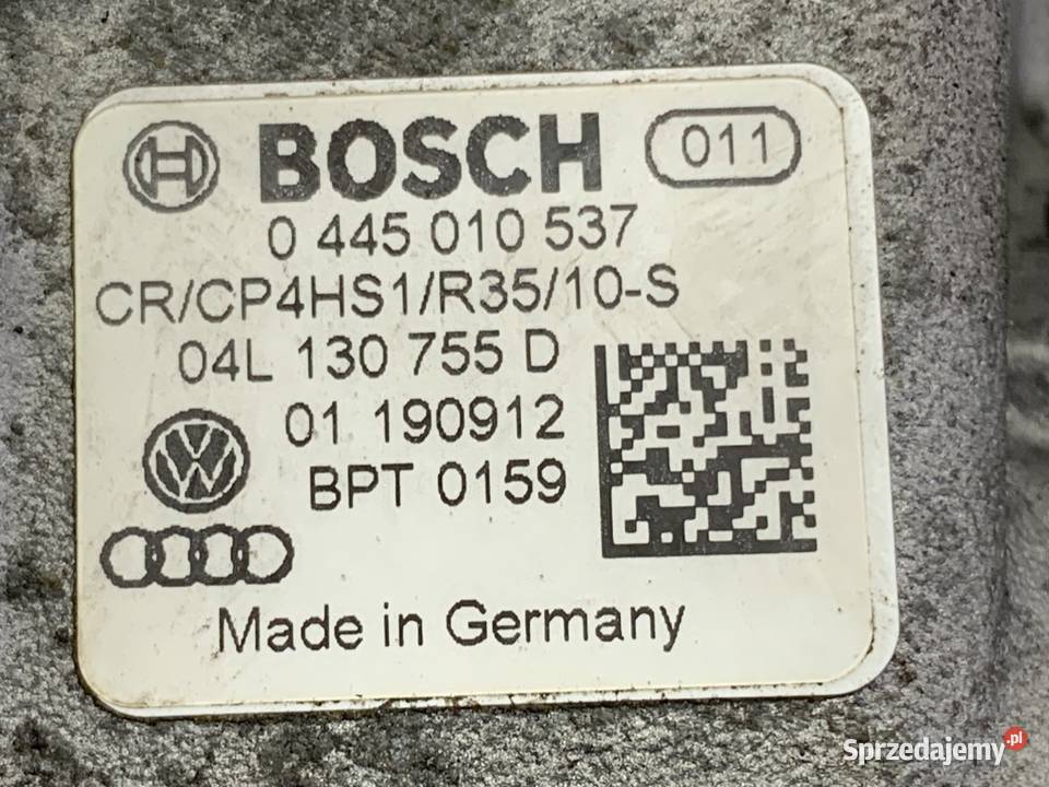 POMPA WTRYSKOWA VW GOLF VII 0445010537 16 105