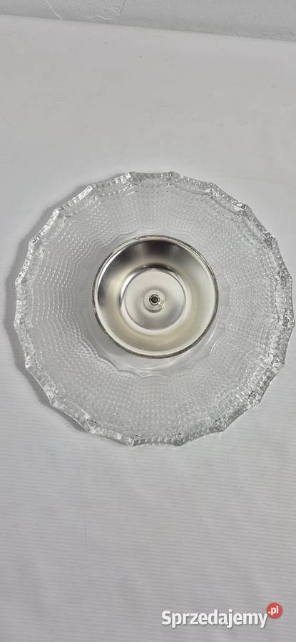 Stylowa Patera Szklana Vintage PRL 30 Biłgoraj