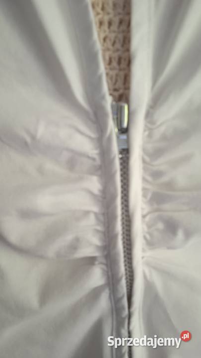 BIAŁA BAWEŁNIANA FRANCUSKA BLUZKA NA ZAMEK r 42