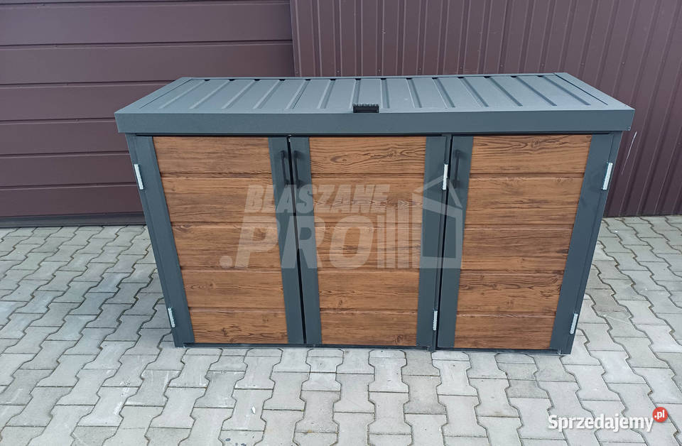 Zabudowa koszy na śmieci wiata śmietnikowa Łuków