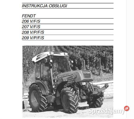 FENDT 206 207 208 209 VPFS instrukcja obsługi motoryzacja, transport świętokrzyskie Kielce