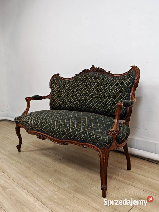 Piękna sofa kanapa w stylu rokoko ludwika Sandomierz