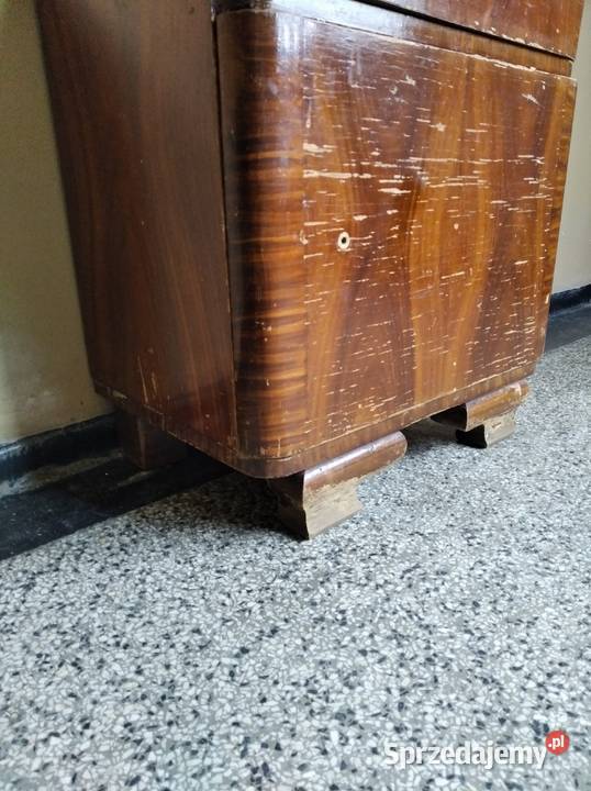 OKAZJA Szafka Nocna Stolik Nocny Drewniana PRL Z 50cm śląskie