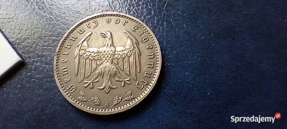 Stare monety 1 marka 1934 A Niemcy Lesko