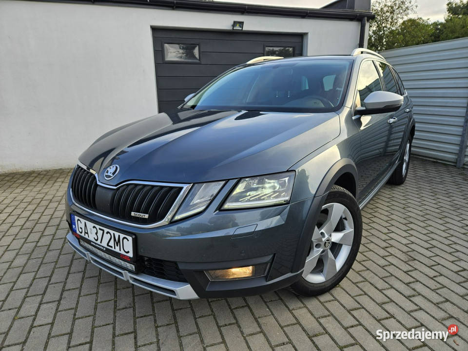 koda Octavia SCOUT 20 TDI 184 4x4 LED wyposażony podgrzewane fotele Samochody osobowe Gdynia