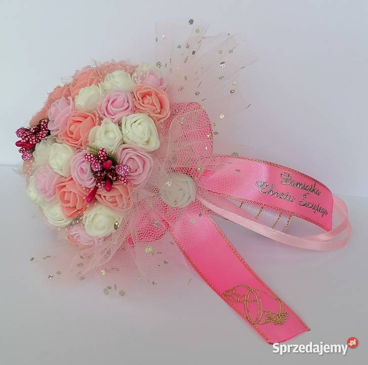 Bukiet chrzest komunia pamiątka bukiecik Ustka