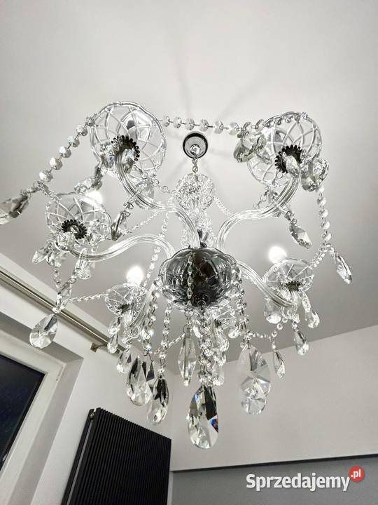 Lampa kryształowy żyrandol diament 6 w stylu Warszawa
