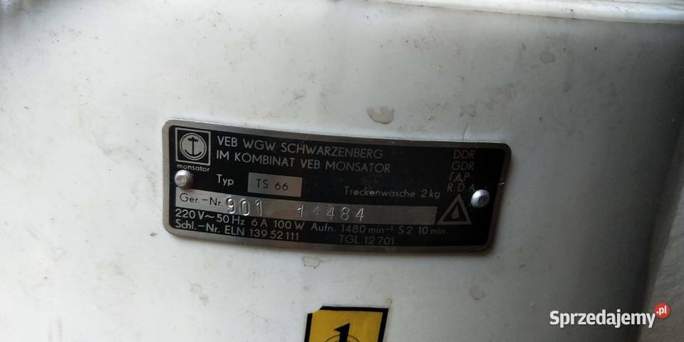 Wirówka do bielizny Textima T66 NRD Rarytas Łódź