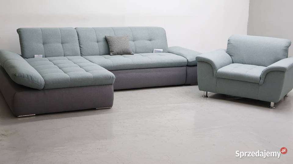 SCX nowoczesny narożnik z funkcja spania FOTEL 300cm Poznań