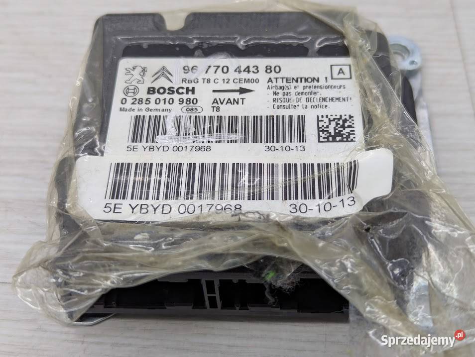 MODUŁ SENSOR AIRBAG PEUGEOT 3008 I 9677044380