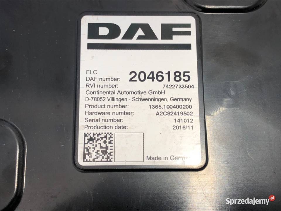 MODUŁ ŚWIATEŁ DAF XF 2046185 STEROWNIK