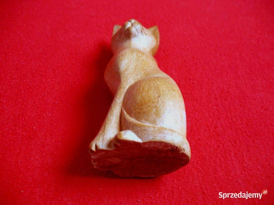 Kot Poważny kotek drewniany figurka stara 115 x Siedlce