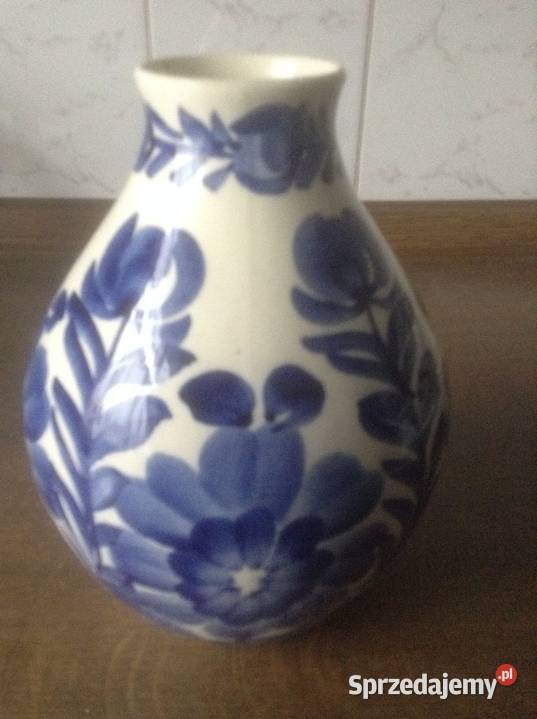 Wazonik fajansowy ręcznie malowany KOŁO lata Porcelana i szkło Opole