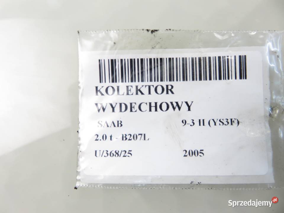 KOLEKTOR WYDECHOWY SAAB 93 II 20 t 12786716 osobowe