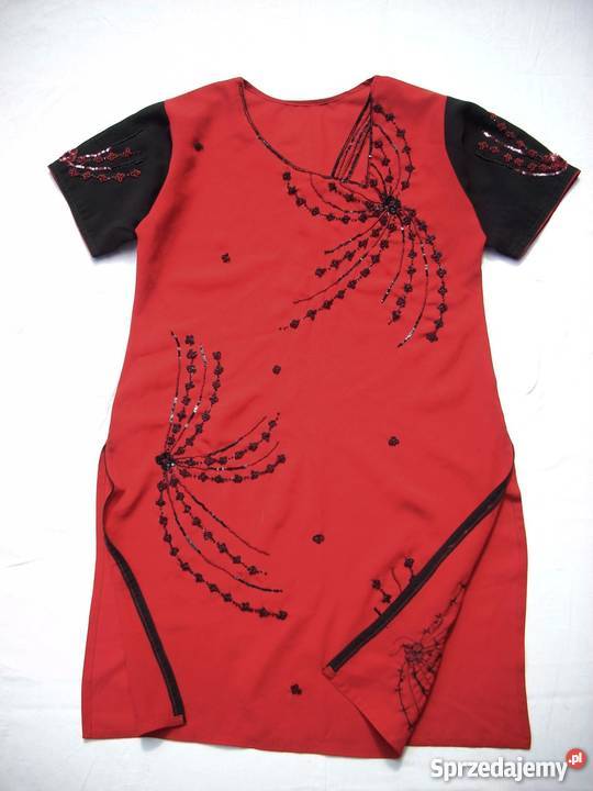 Tunika Sukienka Rozcięcia KORALIKI Cekiny 38 40 małopolskie Nowy Sącz