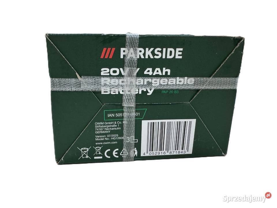 Akumulator litowojonowy Parkside 20 V 4 Ah