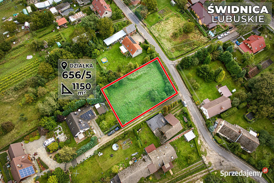 Działka budowlana 1150 m Zielonej Góry Świdnica
