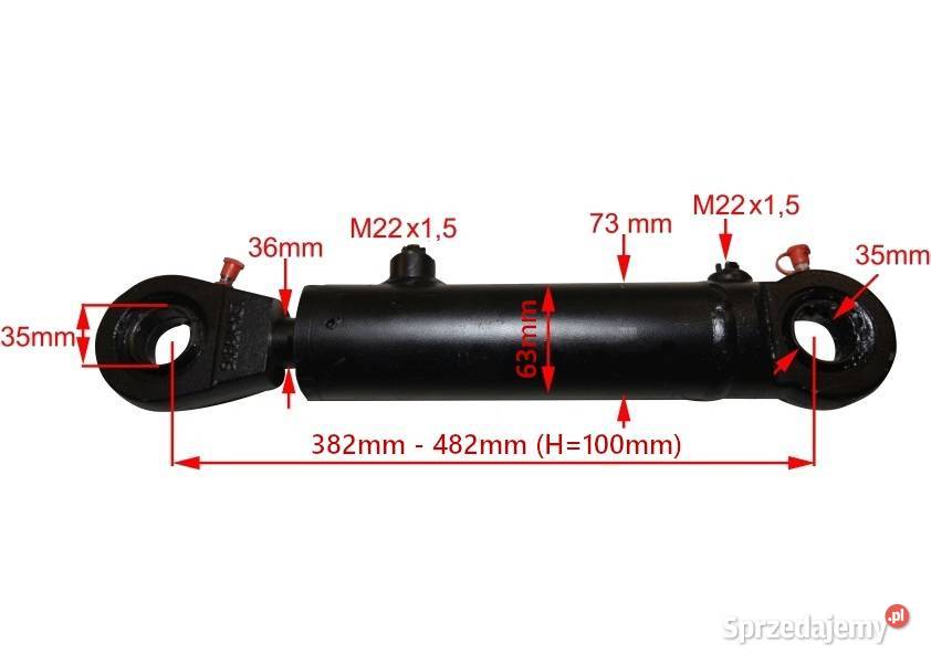 SIŁOWNIK Cylinder Hydrauliczny TŁOK 63x36 Skok Solec Kujawski
