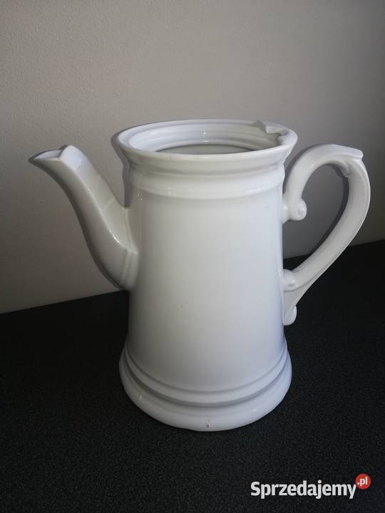Biały porcelanowy dzbanek porcelana śląska Gdańsk