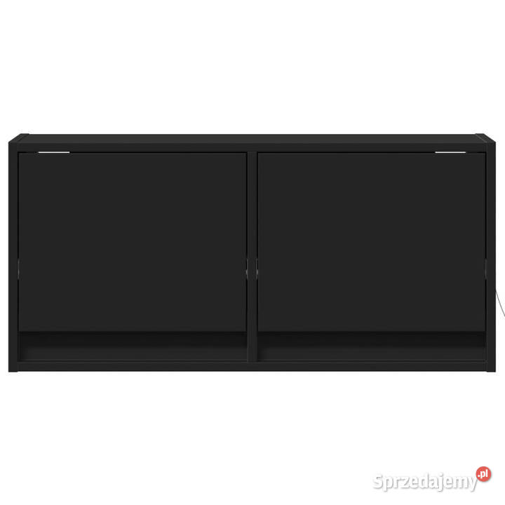 Ścienna szafka TV z LED czarna 80x31x35 WM852356 Warszawa