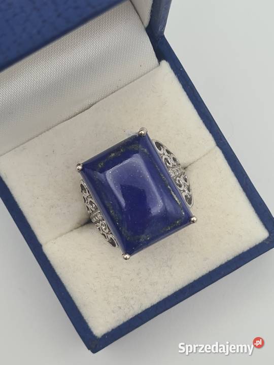 Pierścionek srebro 925 z lapis lazuli i zachodniopomorskie Szczecin