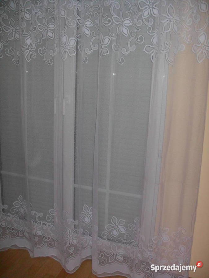 firan gotowa długa 300 żakardowa biała dolnośląskie Wrocław sprzedam