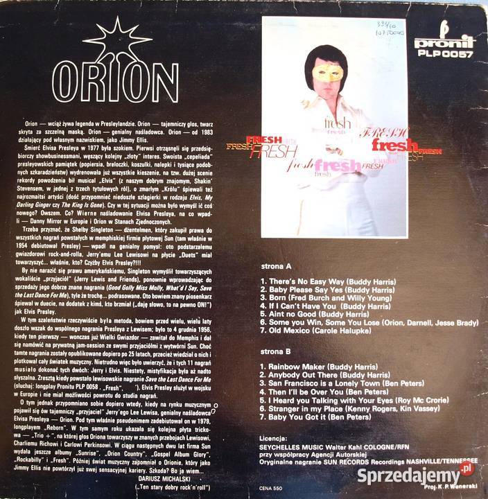 ORION Fresh Płyta LP Vinyl 33 PROMOCJA Chorzów