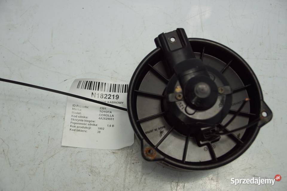 WENTYLATOR KABINOWY TOYOTA COROLLA Lipno sprzedam