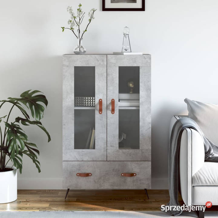 Wysoka szafka szarość betonu 695x31x115 WM828272 Warszawa