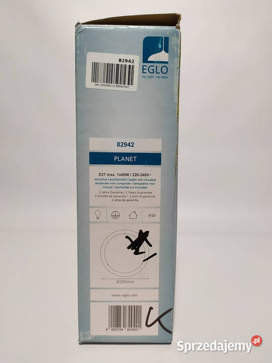 Klasyczny plafon PLANET 82942 EGLO Plafony podkarpackie Sanok