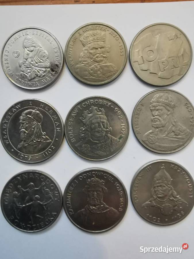 Monety PRL 22 sztuki Numizmatyka pomorskie Lębork