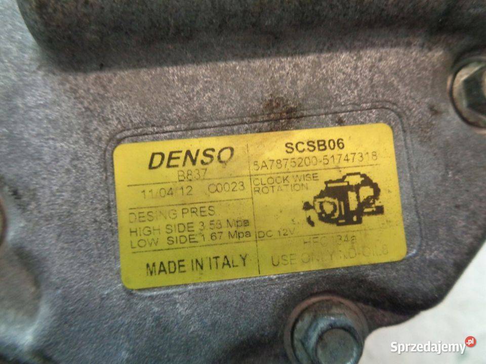 SPRĘŻARKA KOMPRESOR KLIMATYZACJI FIAT 500 PANDA Skarżysko-Kamienna