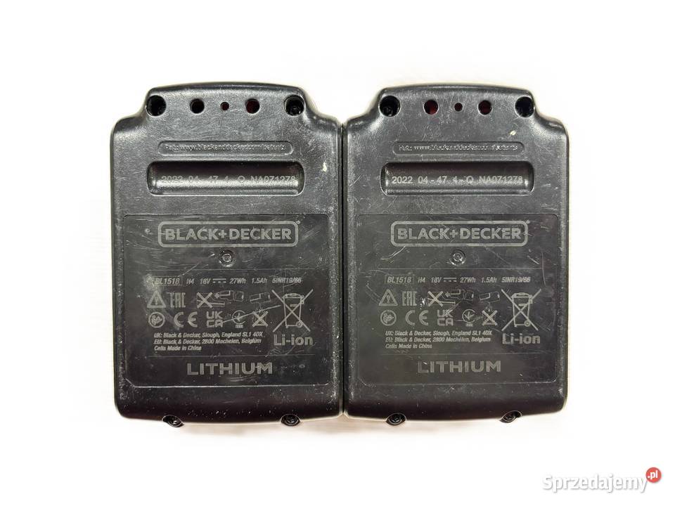 Zestaw Akumulatorów BlackDecker 15Ah 18v Elbląg
