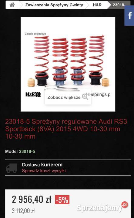 Amortyzatory Magnetic Ride Audi A3 S3 RS3 8V Zagwiździe