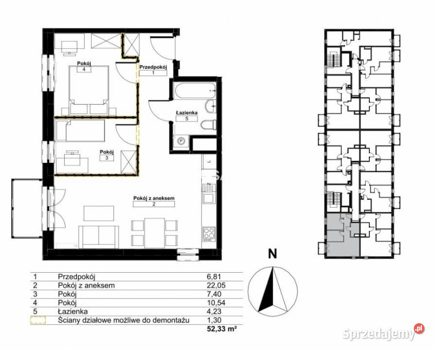 sprzedaży mieszkania Kraków 5233m2 3 pokoje 12300zł/m2