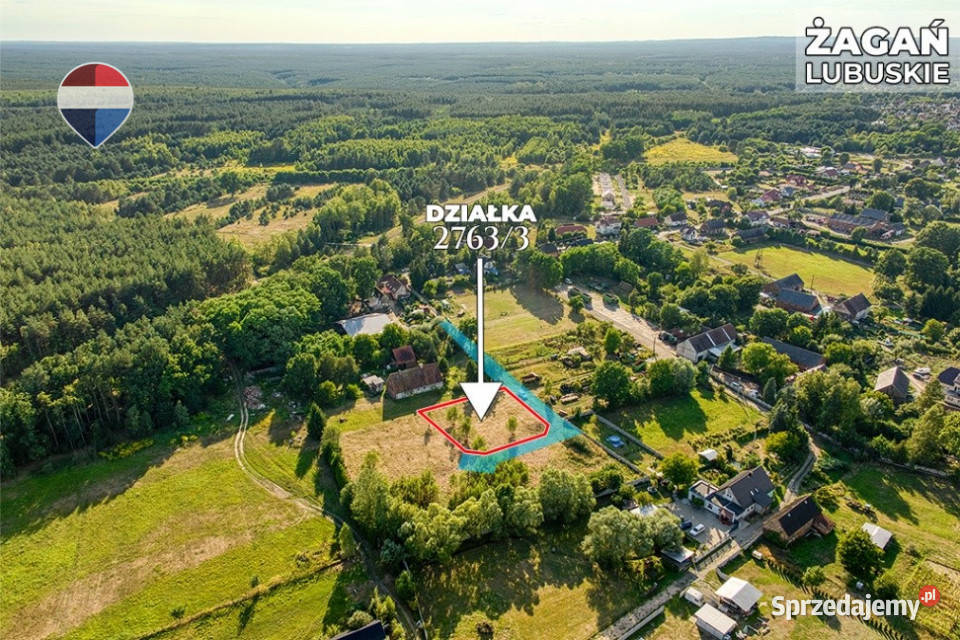 Na sprzedaż działka 1065 m Oś Moczyń Żagań